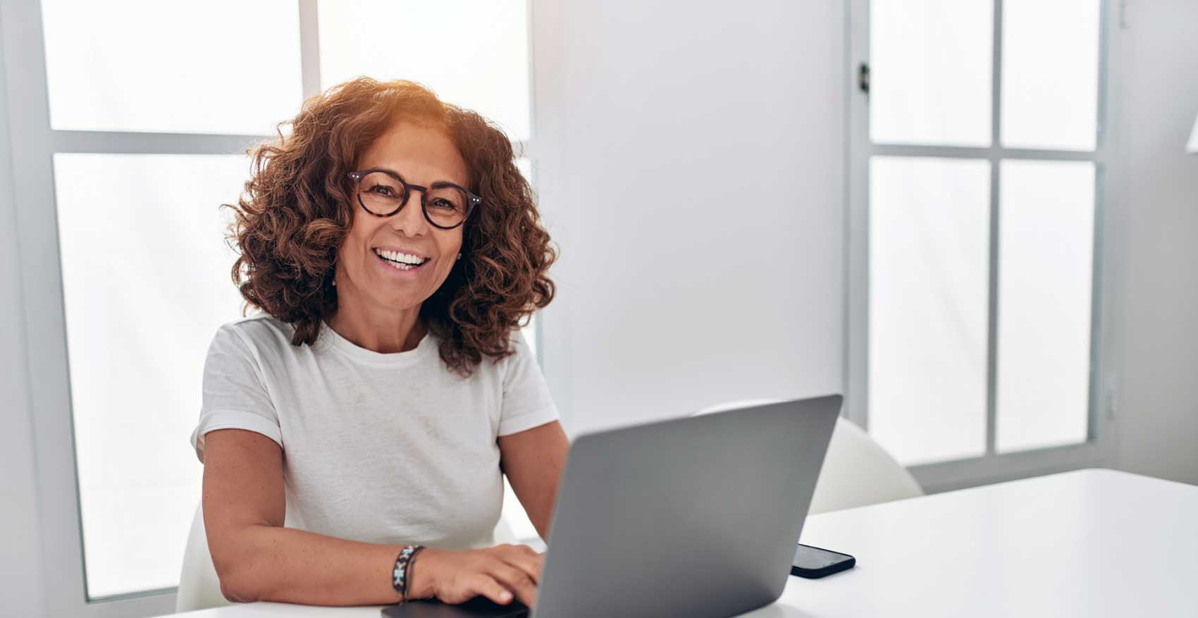 Woman Working with Laptop